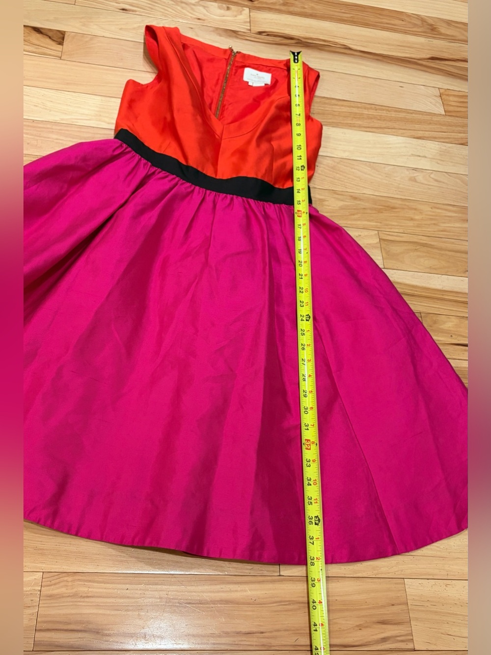 Kate Spade New York Normandy Color Block Fit & Flare Silk Dress - Women’s Size 8 - Picture 5 of 10